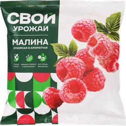 Малина быстрозамороженная СВОЙ УРОЖАЙ отборная, 300г