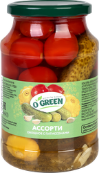Изображение товара Ассорти овощное O'GREEN с патиссонами, 900мл