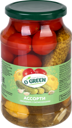 Изображение товара Ассорти овощное O'GREEN с патиссонами, 900мл