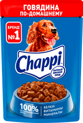 Корм д/собак CHAPPI Сытный мясной обед Говядина по-домашнему