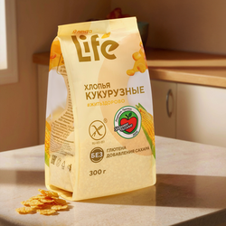 Хлопья кукурузные безглютеновые ЛЕНТА LIFE, 300г