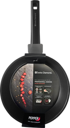 Изображение товара Сковорода SWISS DIAMOND Pepper 28см, без крышки, литой алюминий, покрытие Ilag, Арт. 20000003963