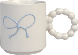 Изображение товара Кружка HOMECLUB Нежность, фарфор, голубая, белая, 420мл, Арт. YL259125