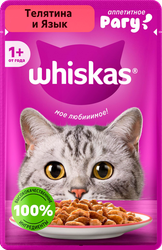 Корм д/кошек WHISKAS рагу Телятина и язык