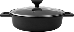 Жаровня PLATINUM CHOICE Smart Cook 28см, литая, стеклянная крышка, индукция, Арт. SC-PL-28ST