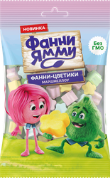 Изображение товара Маршмеллоу ФАННИЯММИ со вкусом клубники/персика/яблока/черники, 50г