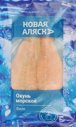 Окунь морской замороженный НОВАЯ АЛЯСКА филе на коже, 500г