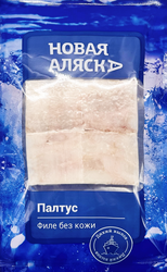 Палтус Синекорый замороженный НОВАЯ АЛЯСКА филе без кожи, 400г