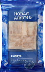 Палтус Синекорый замороженный НОВАЯ АЛЯСКА филе без кожи, 400г