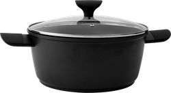 Кастрюля PLATINUM CHOICE Smart Cook, литая, стеклянная крышка, индукция, soft touch, 5.7л, Арт. SC-PL-5