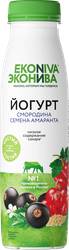 Йогурт ЭКОНИВА питьевой смородина семена амаранта 2,5% ПЭТ без змж