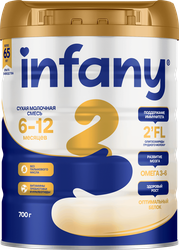 Изображение товара Смесь молочная INFANY 2 начальная адаптированная, с 6 месяцев, 700г