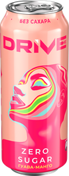 Напиток DRIVE ME Zero Sugar Guava, mango без сахара, тонизирующий, 
газированный, 0.449л
