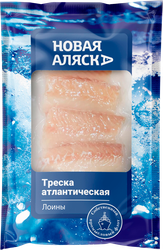 Треска Атлантическая замороженная НОВАЯ АЛЯСКА филе спинки без кожи, 400г