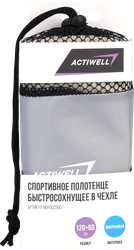 Изображение товара Полотенце спортивное ACTIWELL 60х120см быстросохнущее, в чехле, Арт. MUFB022607