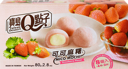 Изображение товара Кондитерское изделие QIDEA Какао-моти с клубникой, 80г