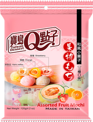 Изображение товара Кондитерское изделие QIDEA Моти Дайфуку фруктовое ассорти, 120г