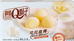 Изображение товара Кондитерское изделие QIDEA Какао-моти шоколадный крем, 80г