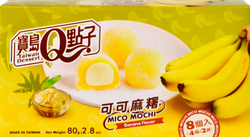 Изображение товара Кондитерское изделие QIDEA Какао-моти с бананом, 80г