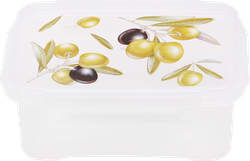 Контейнер для СВЧ ПОЛИМЕРБЫТ Fresh олива, прямоугольный, 0.75л