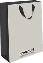 Изображение товара Пакет подарочный АРТ ДИЗАЙН HC Серый, 33х42,5х15см