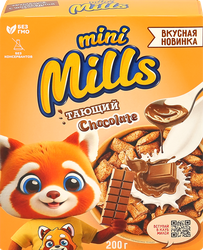 Изображение товара Готовый завтрак MINI MILLS Подушечки с начинкой со вкусом шоколада, 200г