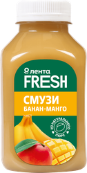Изображение товара Напиток Смузи банан-манго безалкогольный ЛЕНТА FRESH, 300мл