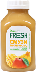 Напиток безалкогольный ЛЕНТА FRESH Смузи банан-манго, 300мл
