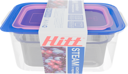 Изображение товара Набор контейнеров ЛЕНТА с крышками 2л/1.1л/0.66л, Арт. ПЛ-33, 3шт