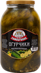 Огурцы маринованные СКАТЕРТЬ-САМОБРАНКА Хрустящие, 3л