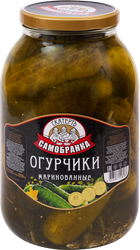 Огурцы маринованные СКАТЕРТЬ-САМОБРАНКА Хрустящие, 3л