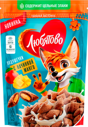 Изображение товара Готовый завтрак ЛЮБЯТОВО Подушечки с начинкой манго, 220г