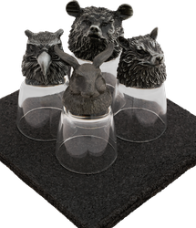 Изображение товара Набор стопок HOMECLUB Охота 50мл 4 шт ручная работа оригинальный подарок