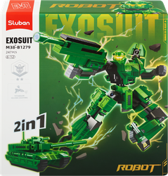 Изображение товара Конструктор SLUBAN Трансформер Танк 2в1, 247 деталей, Арт. M38-B1279