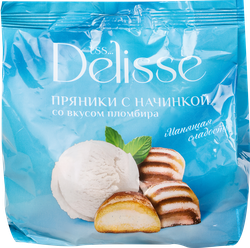 Пряники сырцовые DELISSE с начинкой со вкусом пломбира, 350г
