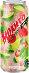Изображение товара Напиток ОЧАКОВО Коктейль Мохито Клубничный освежающий среднегазированный, 0.45л