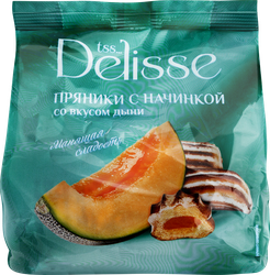 Изображение товара Пряники сырцовые DELISSE с начинкой со вкусом дыни, 350г