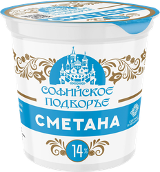 Изображение товара Сметана СОФИЙСКОЕ ПОДВОРЬЕ 14%, без змж, 380г