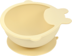 Изображение товара Набор посуды для детей BAMBOLINA глубокая тарелка и ложка, силикон, Арт. YN-KD155