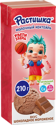 Изображение товара Коктейль молочный РАСТИШКА Шоколадное мороженое 2%, без змж, 210г