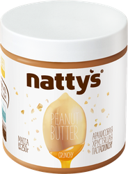 Паста арахисовая NATTYS Crunchy с кусочками арахиса и медом, 250г