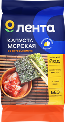 Изображение товара Морская капуста ЛЕНТА в кунжутном масле со вкусом кимчи, 4г