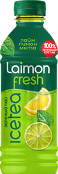 Изображение товара Напиток LAIMON FRESH Зеленый чай Лимон, лайм, мята, 0.5л