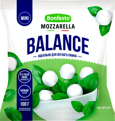 Изображение товара Сыр мягкий BONFESTO Balance Mini Моцарелла 30%, без змж, 250г