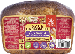 Хлеб ХЛЕБНОЕ МЕСТЕЧКО Буханочка гречневая с луком, 200г