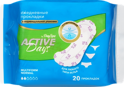 Изображение товара Прокладки ежедневные DAYSPA Active Days мультиформ, 20шт
