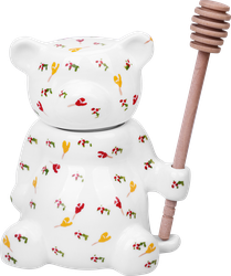 Изображение товара Банка для меда HOMECLUB Мишка, с ложкой, керамика, 270мл, Арт. KL-M2