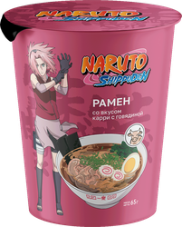 Изображение товара Лапша NARUTO Рамен со вкусом карри с говядиной, 65г