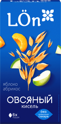 Кисель овсяный LON Яблоко-абрикос, сухой, 120г