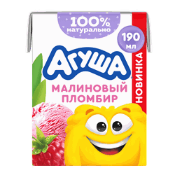 Коктейль молочный АГУША Малиновый пломбир стерил. 2% без змж